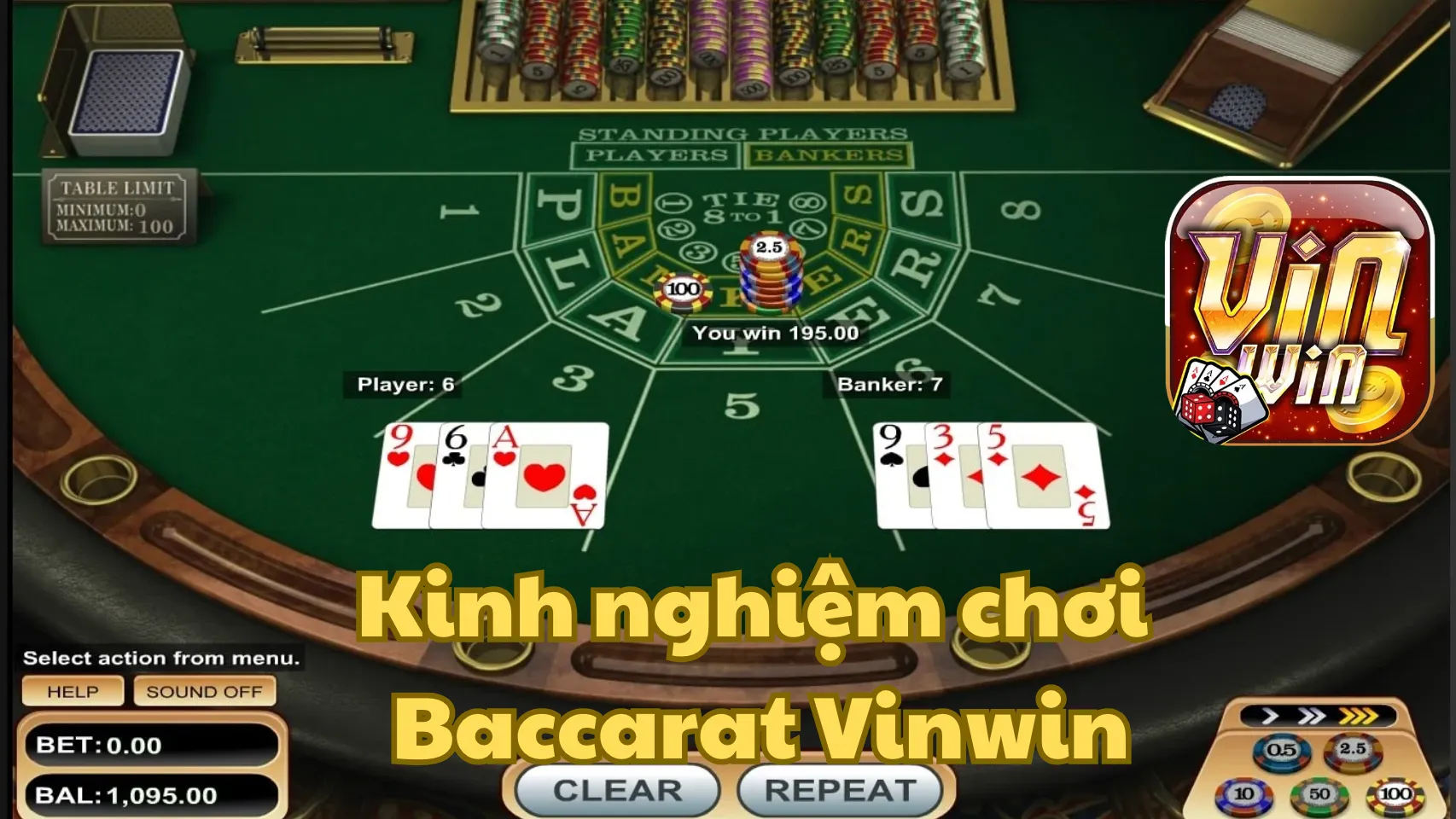 Gợi ý kinh nghiệm chơi Baccarat Vinwin thắng đậm